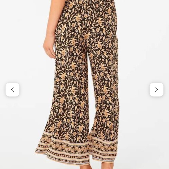 Rip Curl Black/Yellow/Cream Floral Flowy Pants - Picture 2 of 5